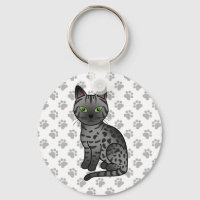Rökegyptisk Mau Söt Tecknad Katt Illustration