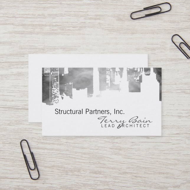 Röker den i stadens centrum horisontalsmalan för visitkort (Fram/Back In Situ)