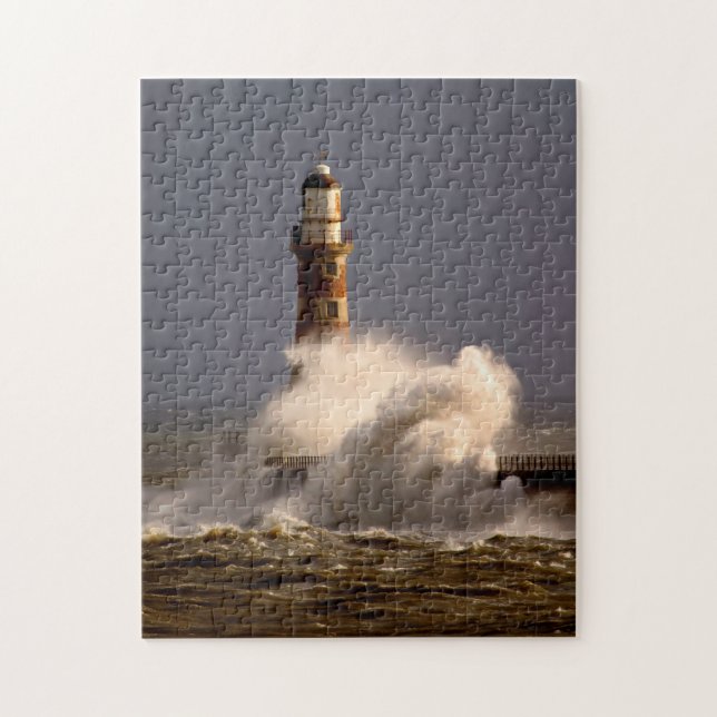 Roker Lighthouse Photo Puzzle Pussel (Vertikal)
