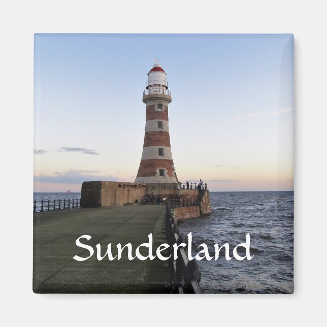 Roker Lighthousem, Sunderland uk Magnet (Framsidan)