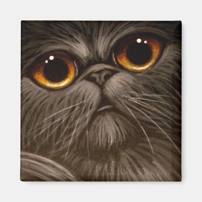RÖKER PERSIAN CAT SOM PÅSKYDDAR 1 Magnet (Framsidan)