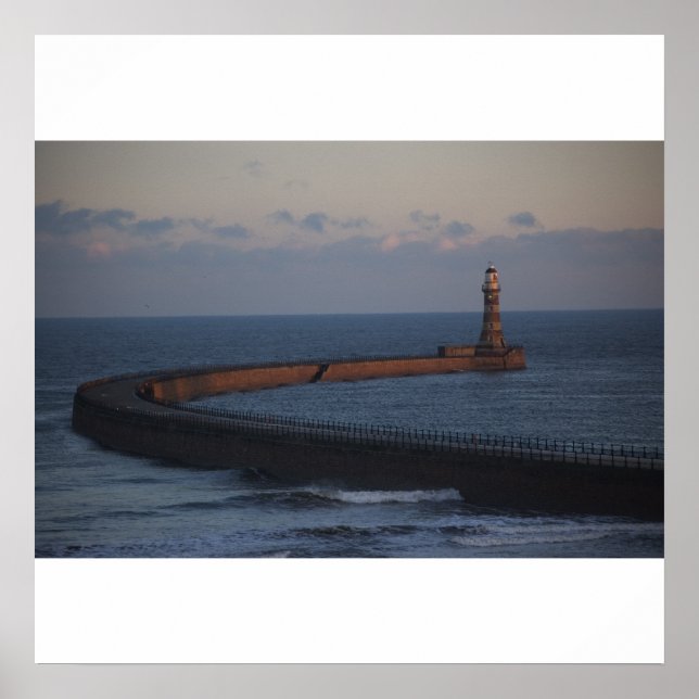 Roker Pier Sunderland Skriv ut Poster (Framsidan)