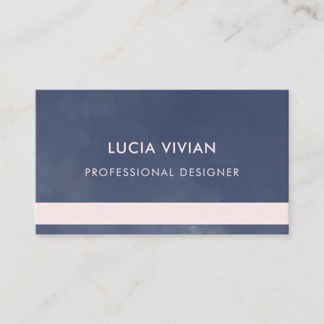 Rökfiskeflottan, blå, minimalistisk modern Profess Visitkort (Framsida)