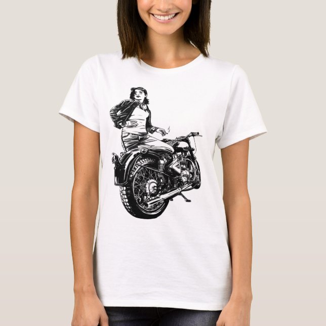 Rökflicka med fotbojor t shirt (Framsida)