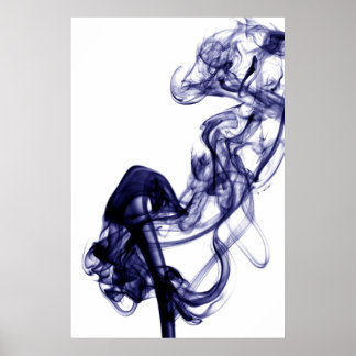 Rökfotografi - blå Poster