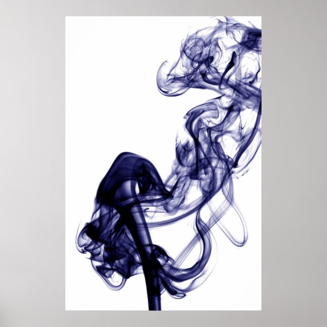 Rökfotografi - blå Poster (Framsidan)