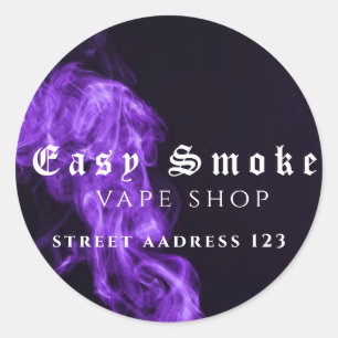 Rökfull rök Vape Shop Classic Round Sticker Runt Klistermärke