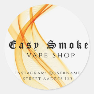 Rökfull rök Vape Shop Classic Round Sticker Runt Klistermärke