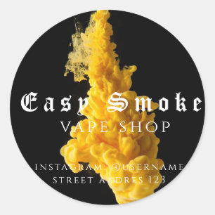 Rökfull rök Vape Shop Classic Round Sticker Runt Klistermärke
