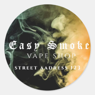 Rökfull rök Vape Shop Classic Round Sticker Runt Klistermärke