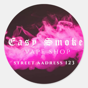 Rökfull rök Vape Shop Classic Round Sticker Runt Klistermärke