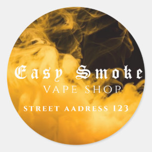 Rökfull rök Vape Shop Classic Round Sticker Runt Klistermärke