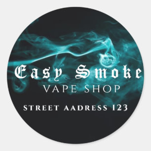 Rökfull rök Vape Shop Classic Round Sticker Runt Klistermärke