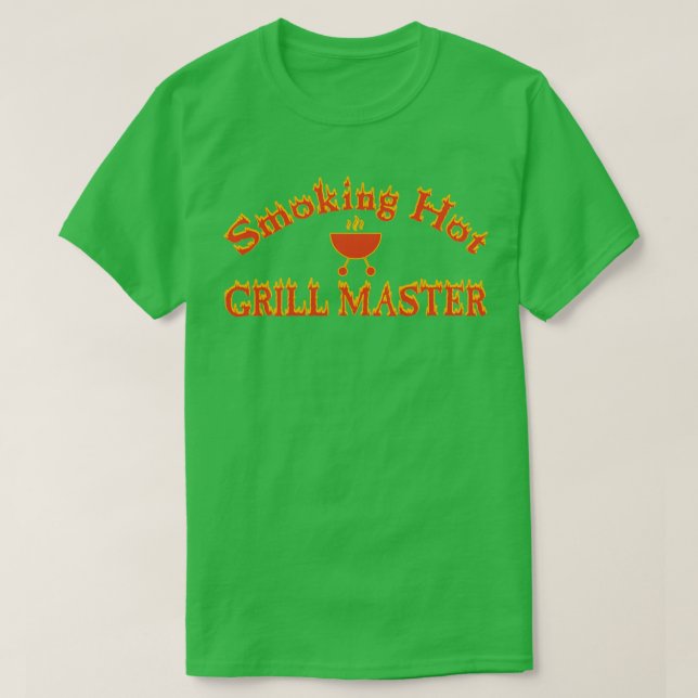 Rökgrill Hett Master BBQ Barbeque Grilling Mea T Shirt (Design framsida)