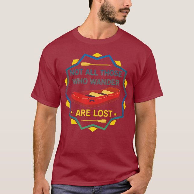 Rökguide Flytande Resa Canoeing Raft T Shirt (Framsida)