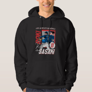 Roki Sasaki Los Angeles D MLB Basebollspelare ML Hoodie