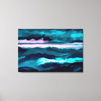 Rökiga berg canvastryck