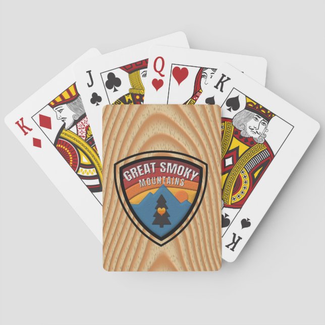 Rökiga berg casinokort (Baksidan)