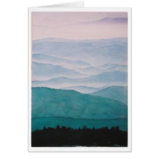 rökiga berg hälsningskort