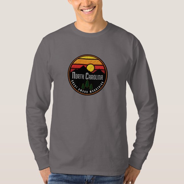 Rökiga bergen North Carolina  T Shirt (Framsida)