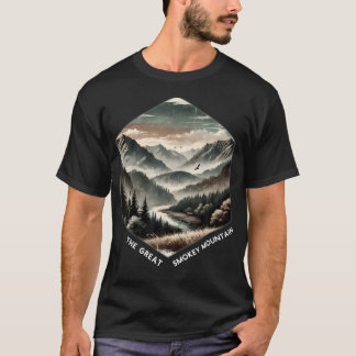 Rökiga bergen Scenisk Vintage T Shirt