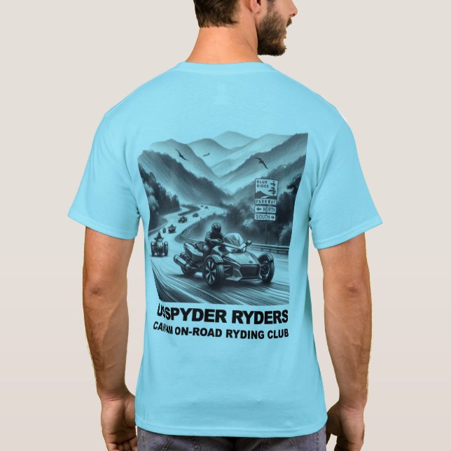 Rökigt bergskapitel - Blue Ridge Parkway T Shirt (Baksida)
