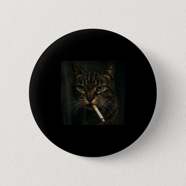 Rökkatt, Cigarette Kattunge Gen Z Meme, katt Knapp (Framsida)