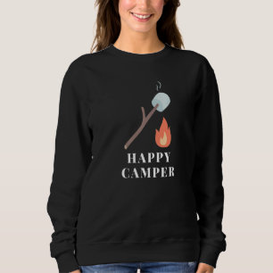 Rökmarmallow Lycklig Campers Campfire Camping T Shirt