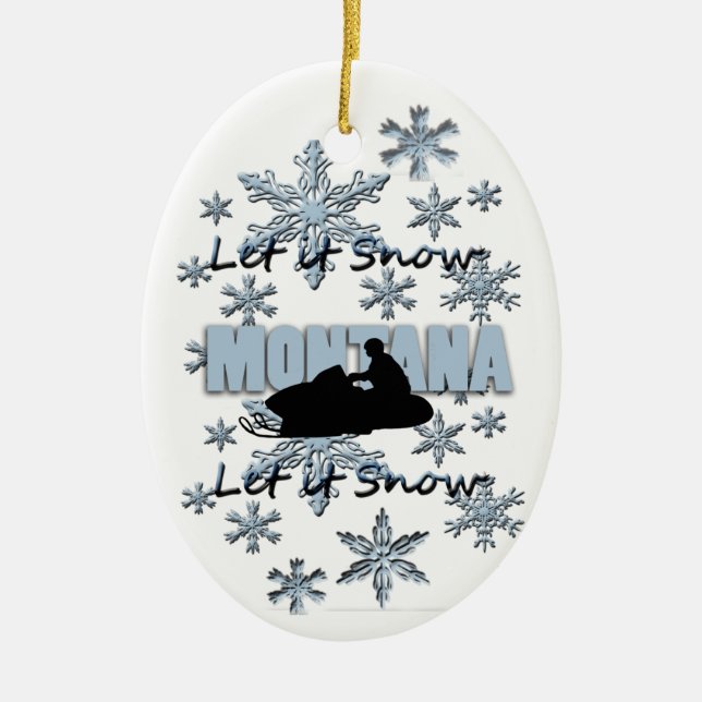 Rökmobilt Låt det snöa Montana jul Ornament (Framsidan)
