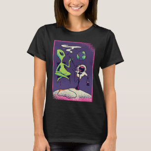 Rökning Alien Hookah UFO Martian Spaceship Space T Shirt