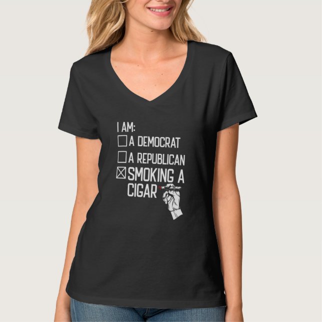 Rökning av cigarrettrök Rökning av cigarrer T Shirt (Framsida)