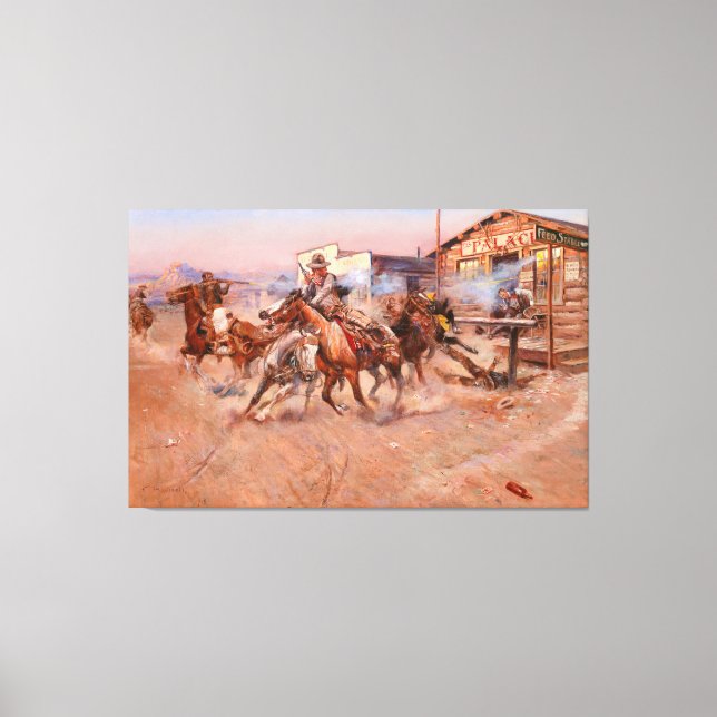 Rökning av en .45 från Charles Marion Russell (190 Canvastryck (Framsida)