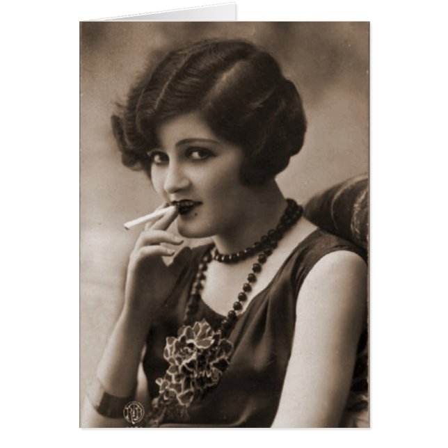 Rökning av en cigarett hälsningskort (Framsidan)