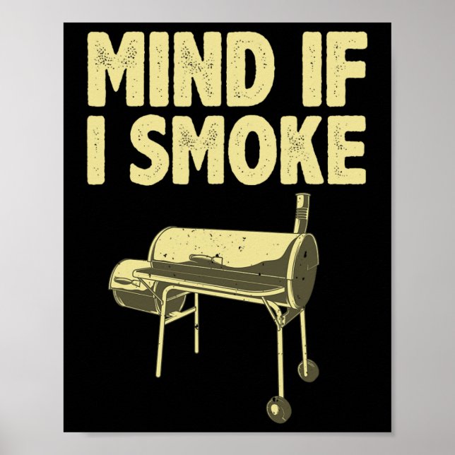 Rökning av För manar Pappa Grilling Kött Bbq Smoke Poster (Framsidan)
