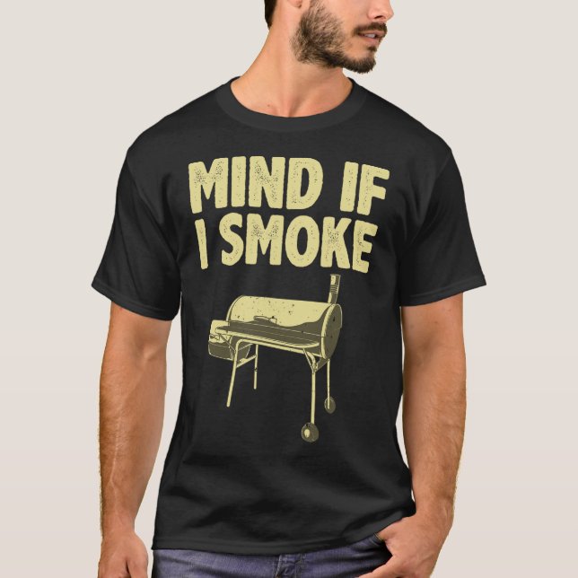 Rökning av För manar Pappa Grilling Kött Bbq Smoke T Shirt (Framsida)