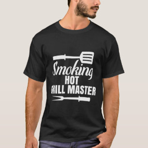 Rökning av Hett Grill Master Bbq Kung Queen of the T Shirt