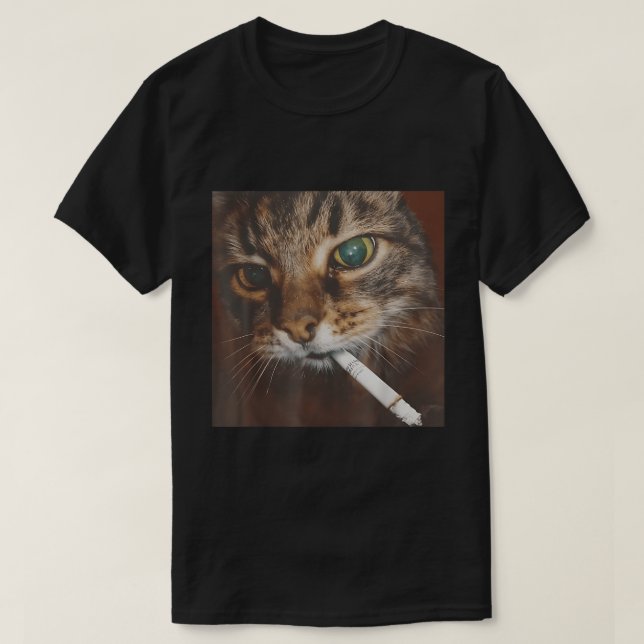 Rökning av kattkött t shirt (Design framsida)