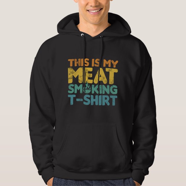 Rökning av kött BBQ Barbecue Röker Grill Grilling  Hoodie (Framsida)