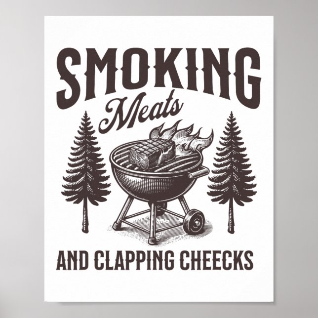 Rökning av Kött och klappningskontroll Poster (Framsidan)