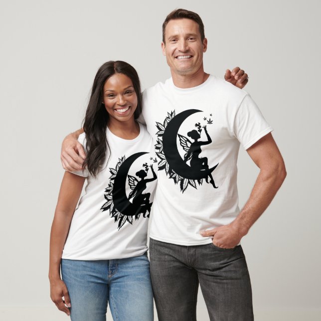 Rökning av Måne och Löv T Shirt (Unisex)