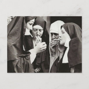 Rökning av nuns vykort