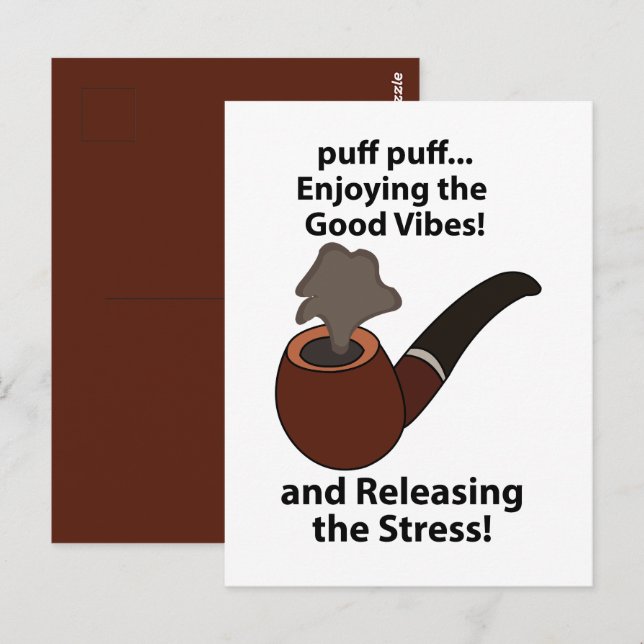 Rökning av rök som passar den goda rökningen av rö vykort (Fram/baksida)