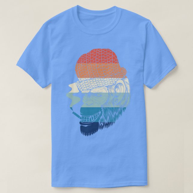 Rökning av vintagens apa t shirt (Design framsida)