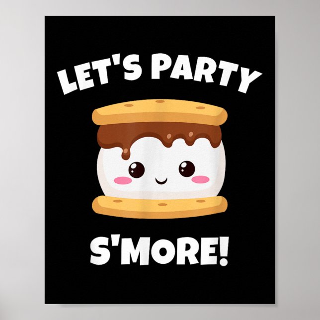 Rökning, camping, Campfire - Lets Party Smore - Ro Poster (Framsidan)