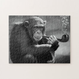Rökning Chimpanzee, Jigszle Puzzle Pussel