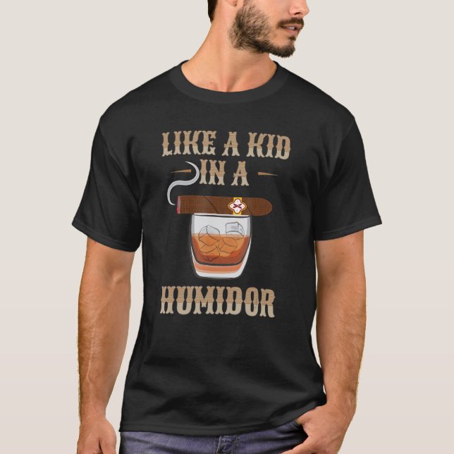 Rökning Cigars Humidor Design Cigar Aficionados Sm T Shirt (Framsida)