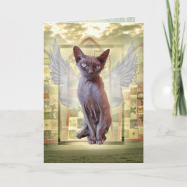 Rökning Devon Rex Sphynx Angel Cat Pet Sympathy Kort