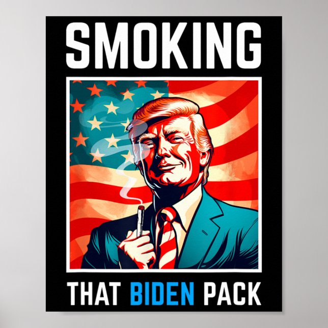 Rökning i Biden Pack - Trump 2024 Poster (Framsidan)