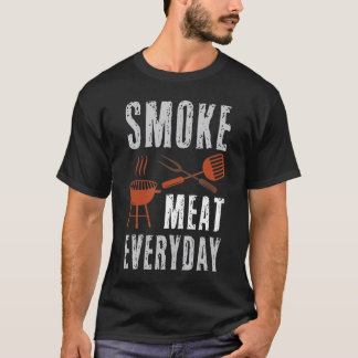 Rökning Kött Dagaily BBQ Grill Smoker Pappa Manar  T Shirt