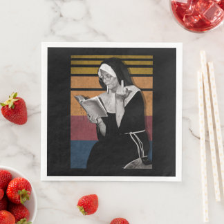 Rökning Nuns Retro Stil Pappersservett